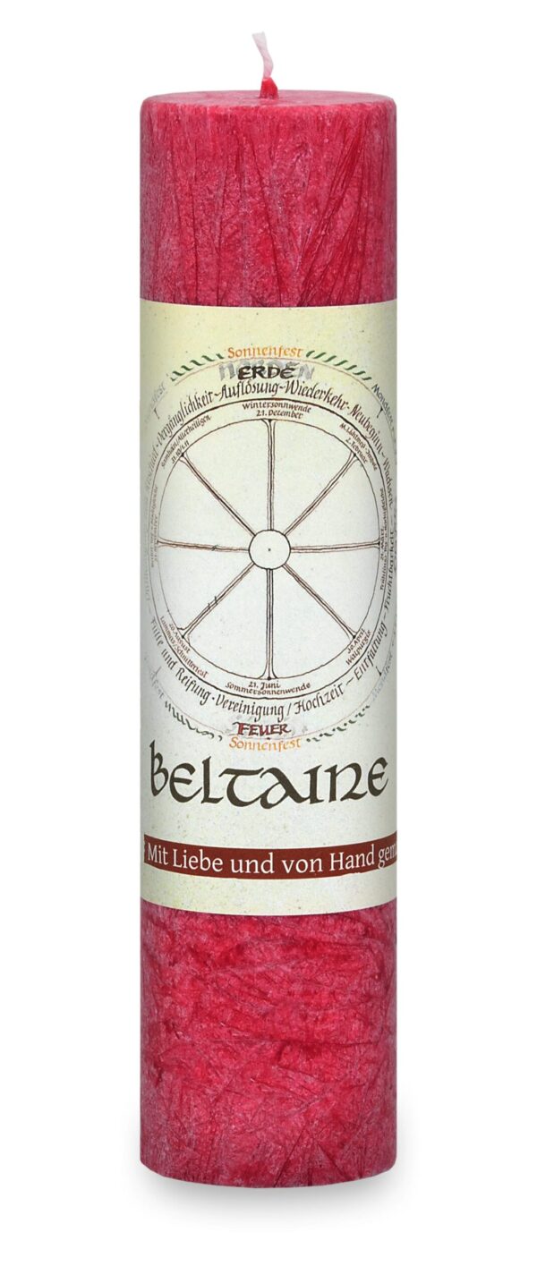 Allgäuer Heilkräuter-Kerze – Beltaine (Jahresrad)
