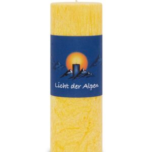 Duftkerze “Licht der Alpen” – Die Sonnige (Gelb)