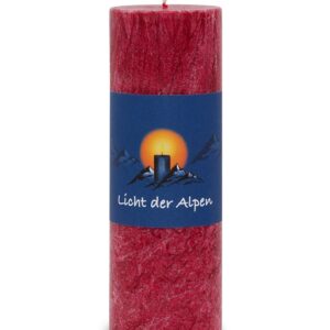 Duftkerze „Licht der Alpen“ – Die Wärmende (Rot)
